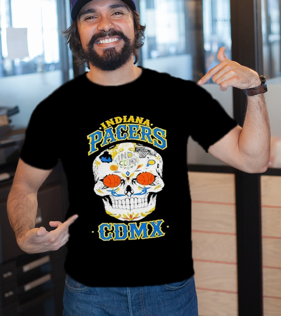 Indiana Pacers CDMX Sugar Skull NBA T-Shirt