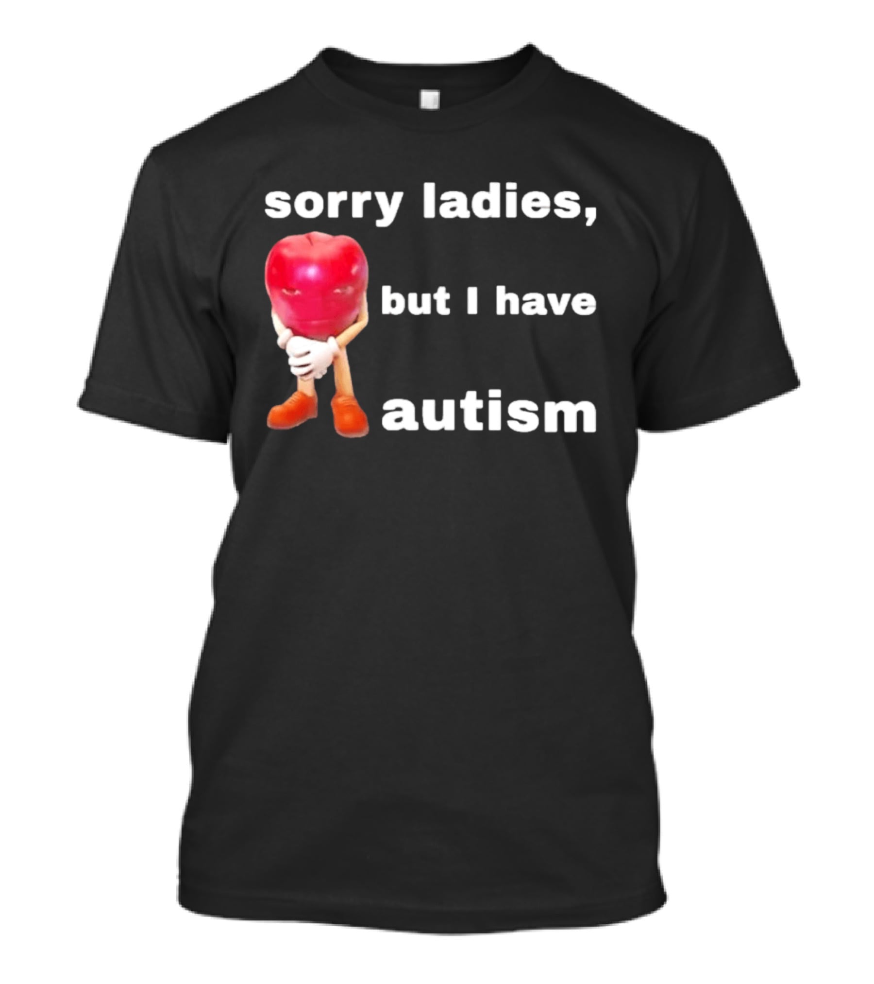 Sorry Ladies But I Have Autism Meme With Apple T-Shirt