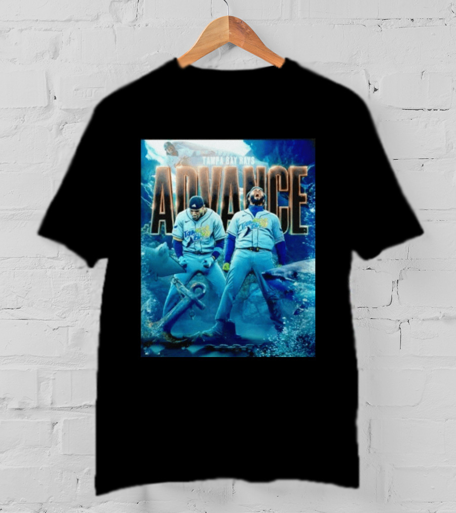 Tampa Bay Rays Advance Team MLB Baseball Victory Celebration Ocean T-Shirt