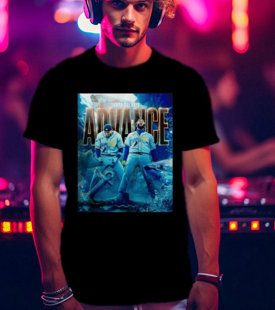 Tampa Bay Rays Advance Team MLB Baseball Victory Celebration Ocean T-Shirt