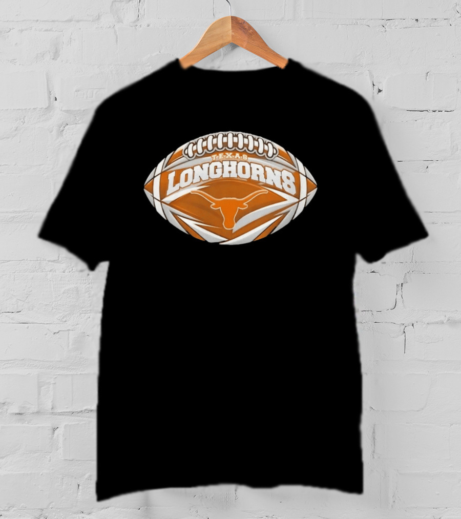 Texas Longhorns Football NCAA Oval Longhorn T-Shirt