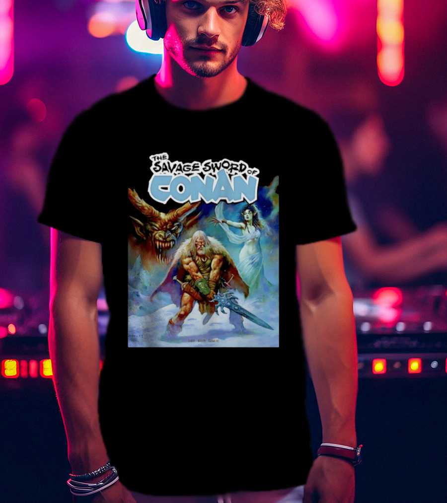 Savage Sword Of Conan Featuring Sharp Arcudi Carvalho Fantasy T-Shirt