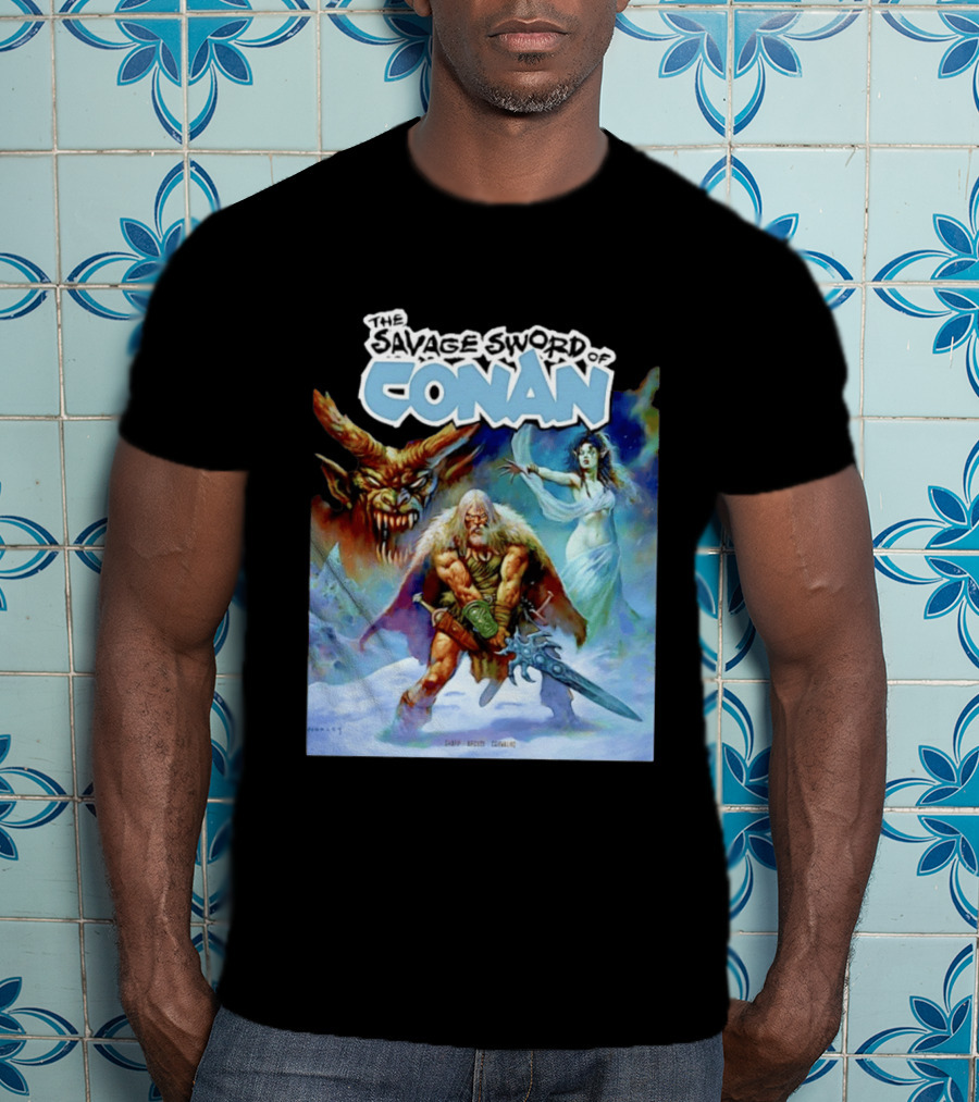 Savage Sword Of Conan Featuring Sharp Arcudi Carvalho Fantasy T-Shirt