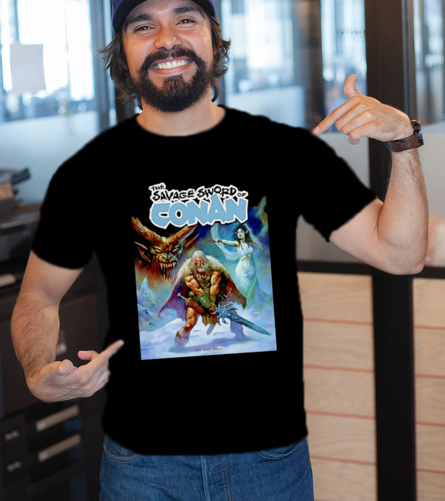 Savage Sword Of Conan Featuring Sharp Arcudi Carvalho Fantasy T-Shirt