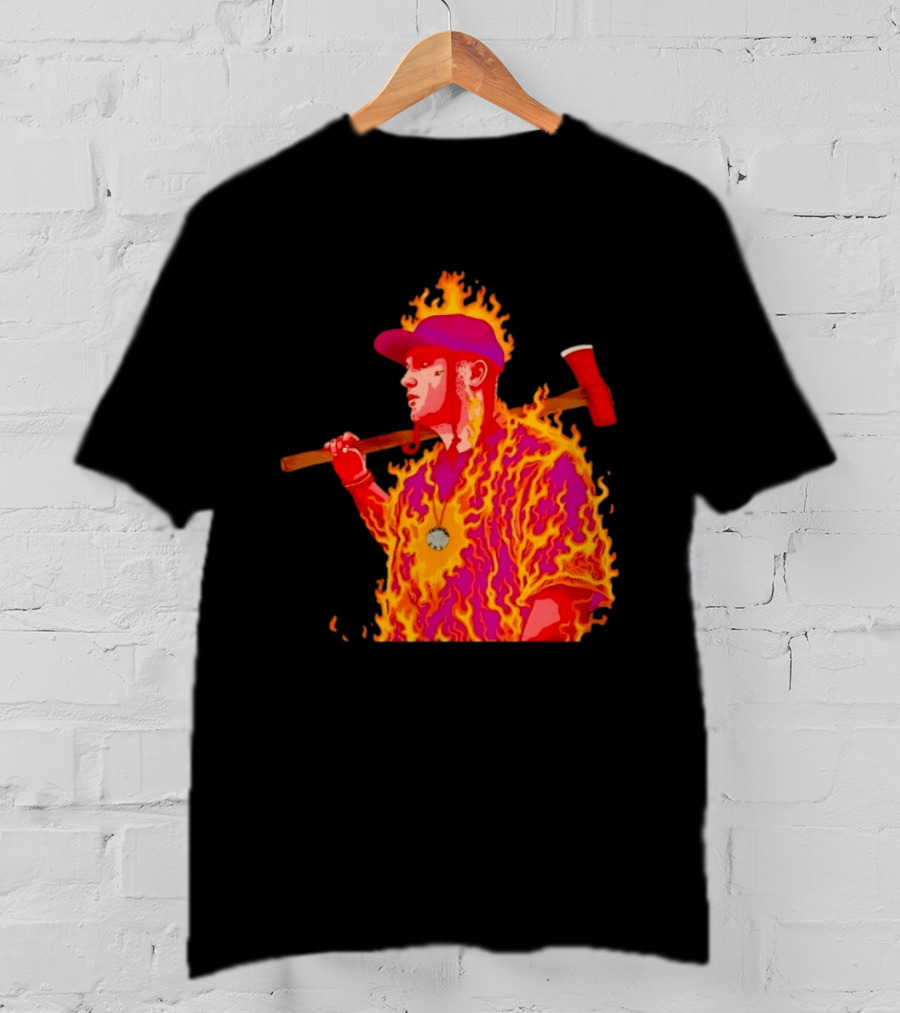 Trippie Redd Flaming Axe Fiery Rap T-Shirt
