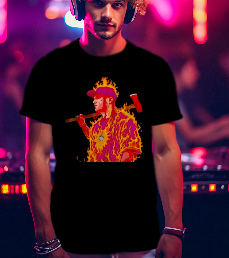 Trippie Redd Flaming Axe Fiery Rap T-Shirt