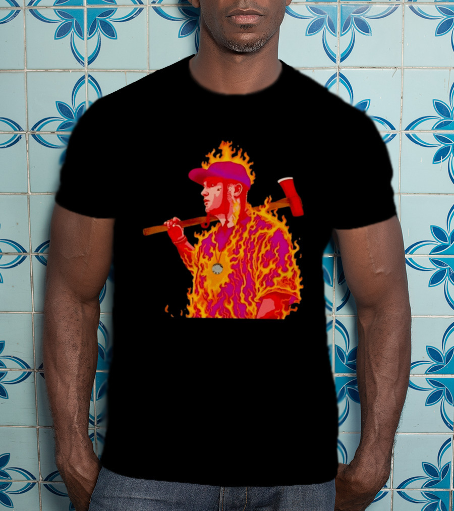 Trippie Redd Flaming Axe Fiery Rap T-Shirt
