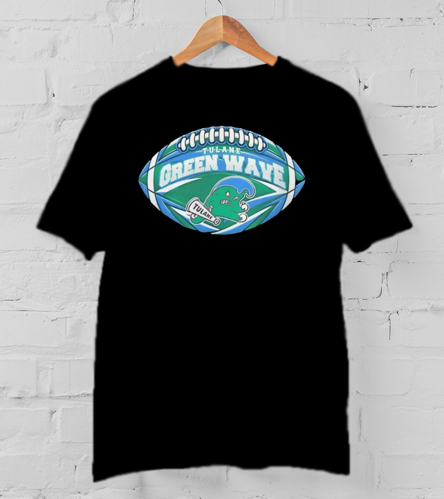 Tulane Green Wave Football NCAA Oval Tulane T-Shirt
