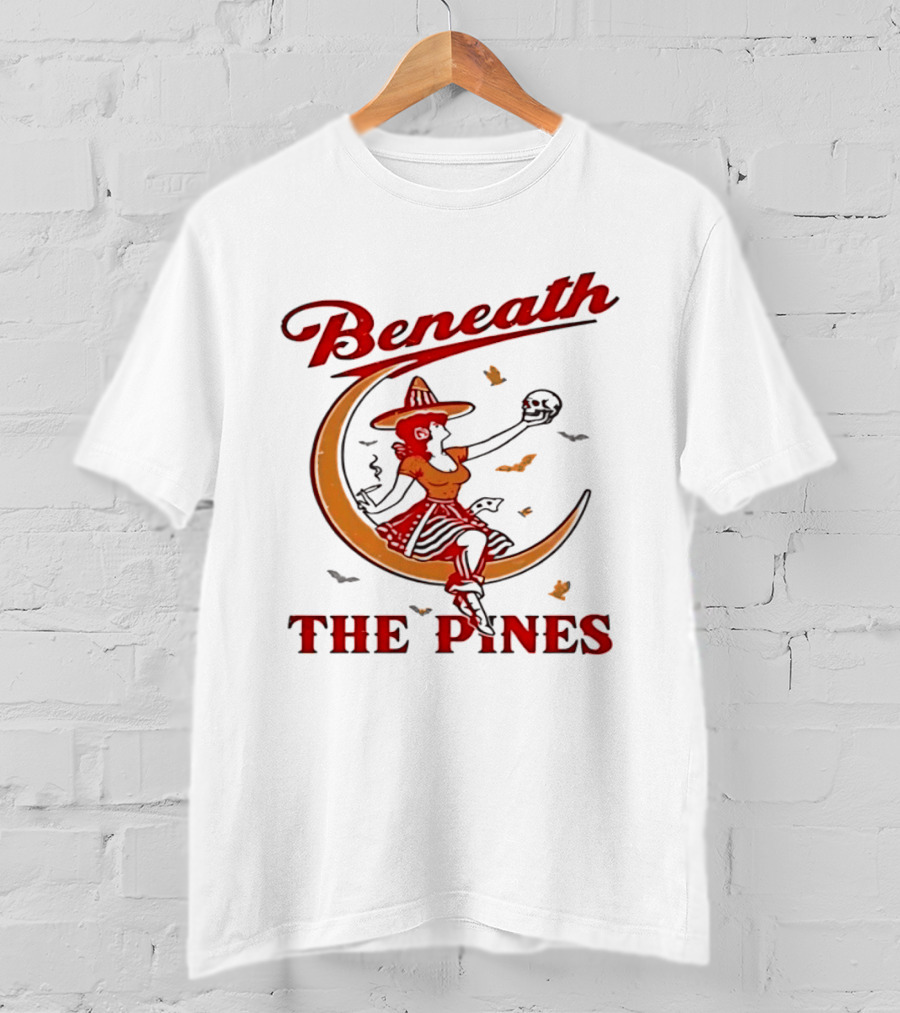 Beneath The Pines Witch Moon Skull Gothic T-Shirt