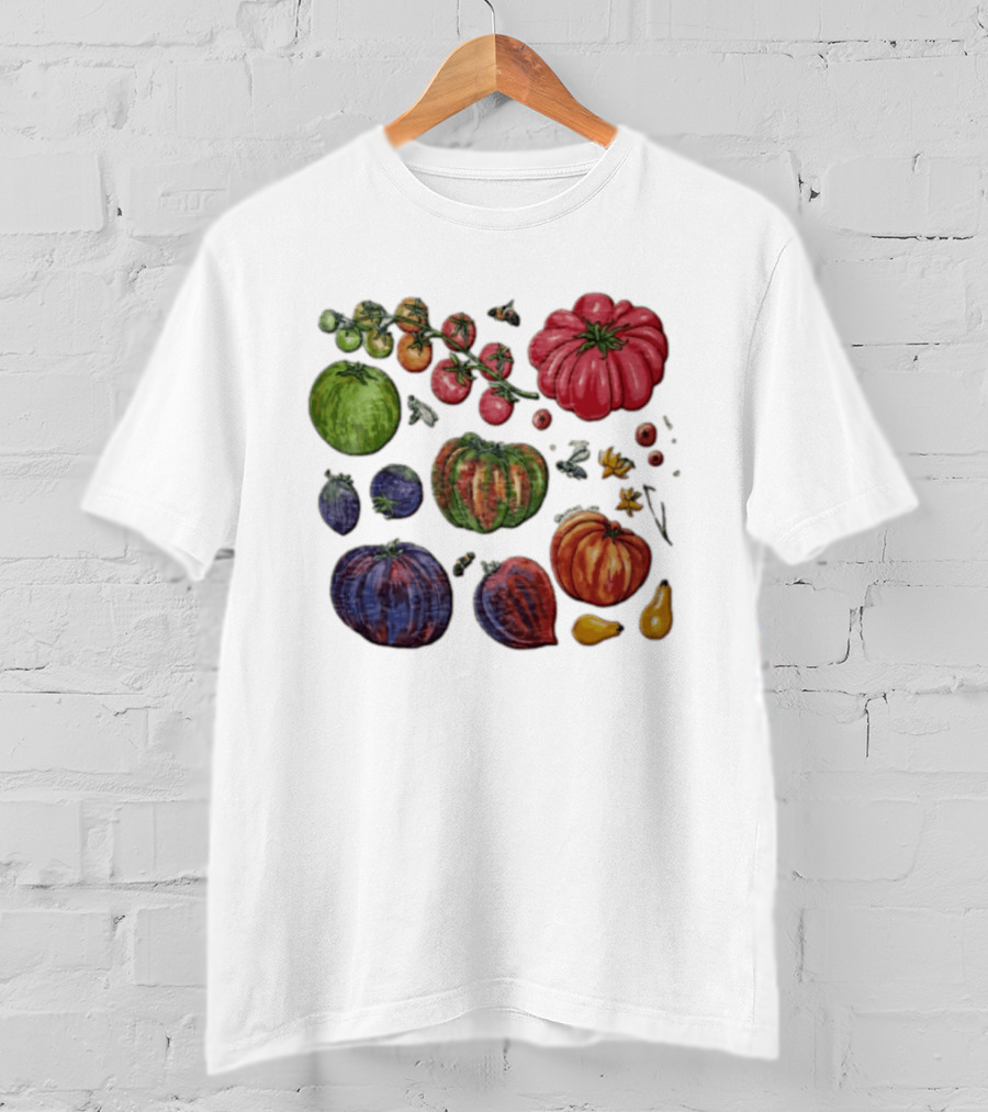 Claire Baldwin Liberty Heirloom Tomatoes Variety T-Shirt