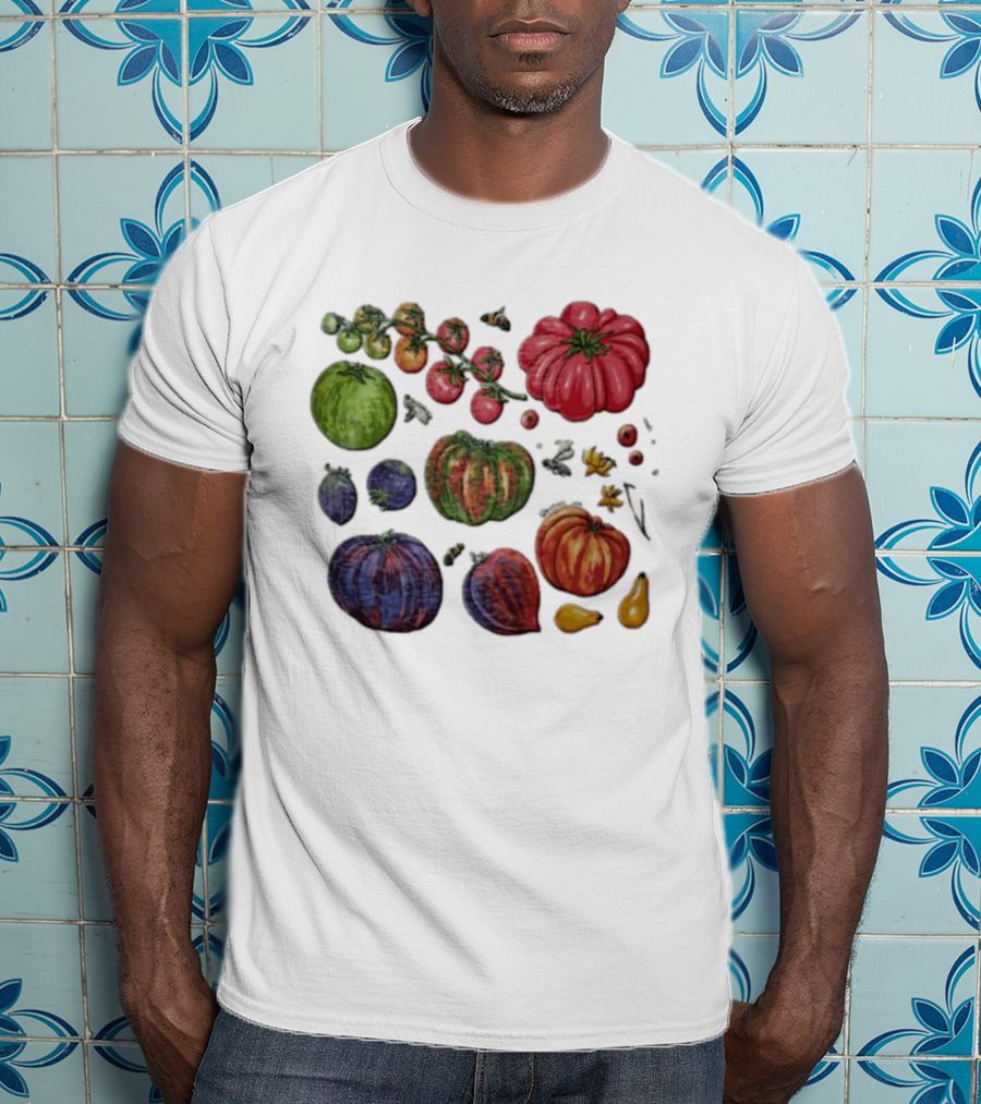 Claire Baldwin Liberty Heirloom Tomatoes Variety T-Shirt