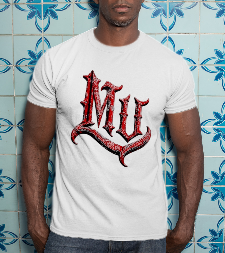 MU XXX Red Bandana Pattern Marinated Urbans T-Shirt