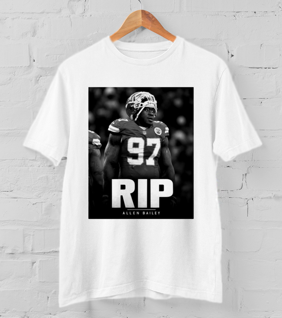 RIP Allen Bailey 1989 2026 Football Player Number 97 T-Shirt