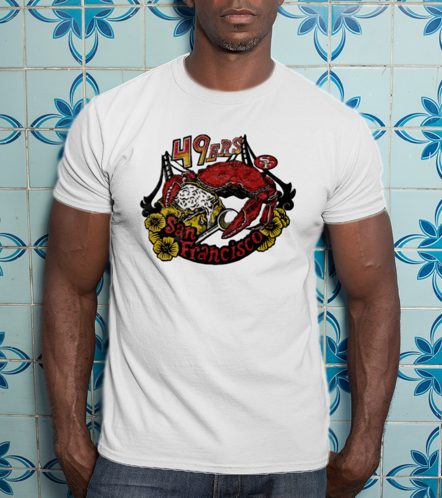San Francisco 49ers Crab Sourdough Bread Golden Gate T-Shirt