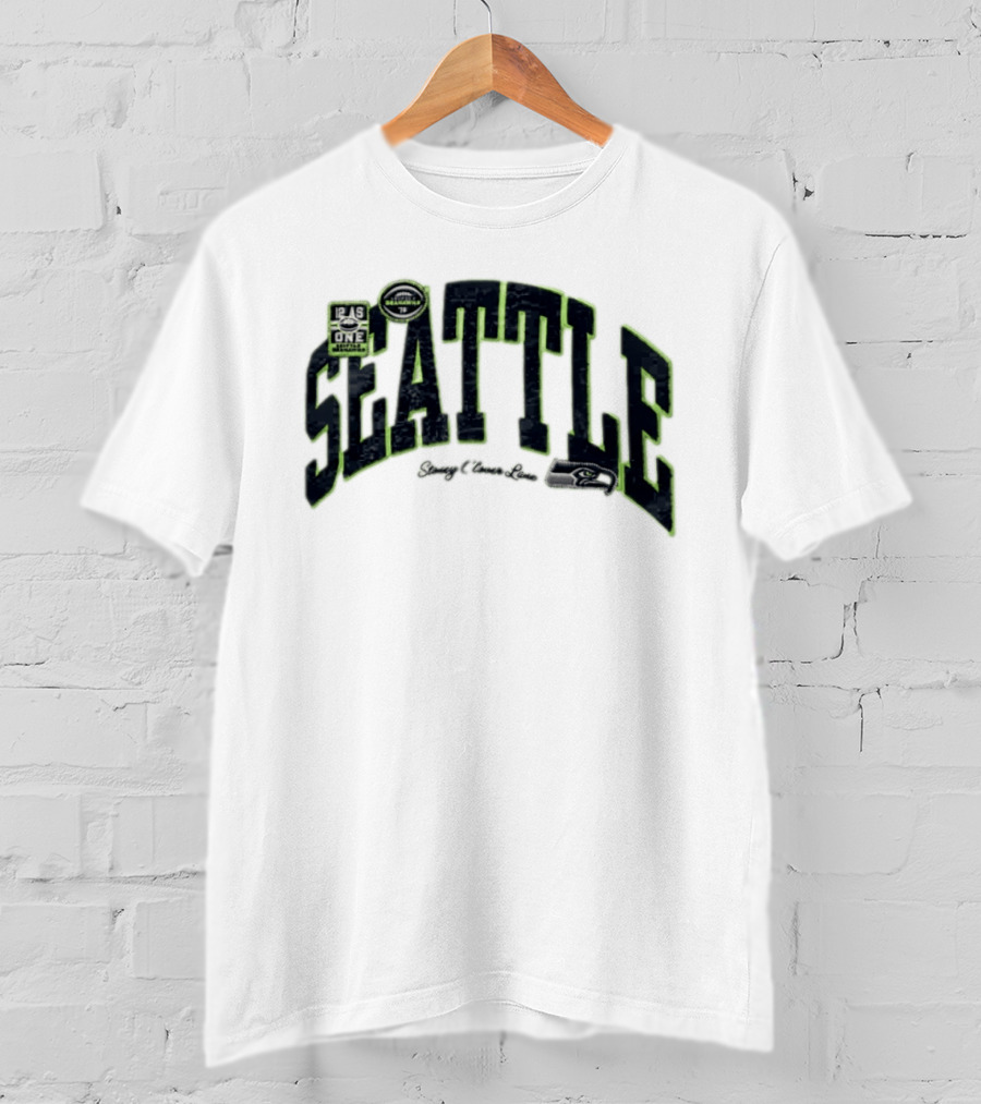 Seattle Seahawks 12 As One Stoney Clover Lane NFL Team Collaboration T-Shirt