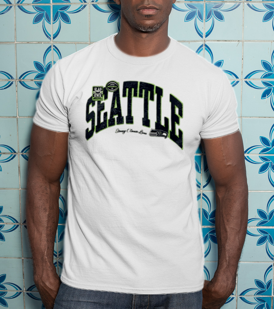 Seattle Seahawks 12 As One Stoney Clover Lane NFL Team Collaboration T-Shirt