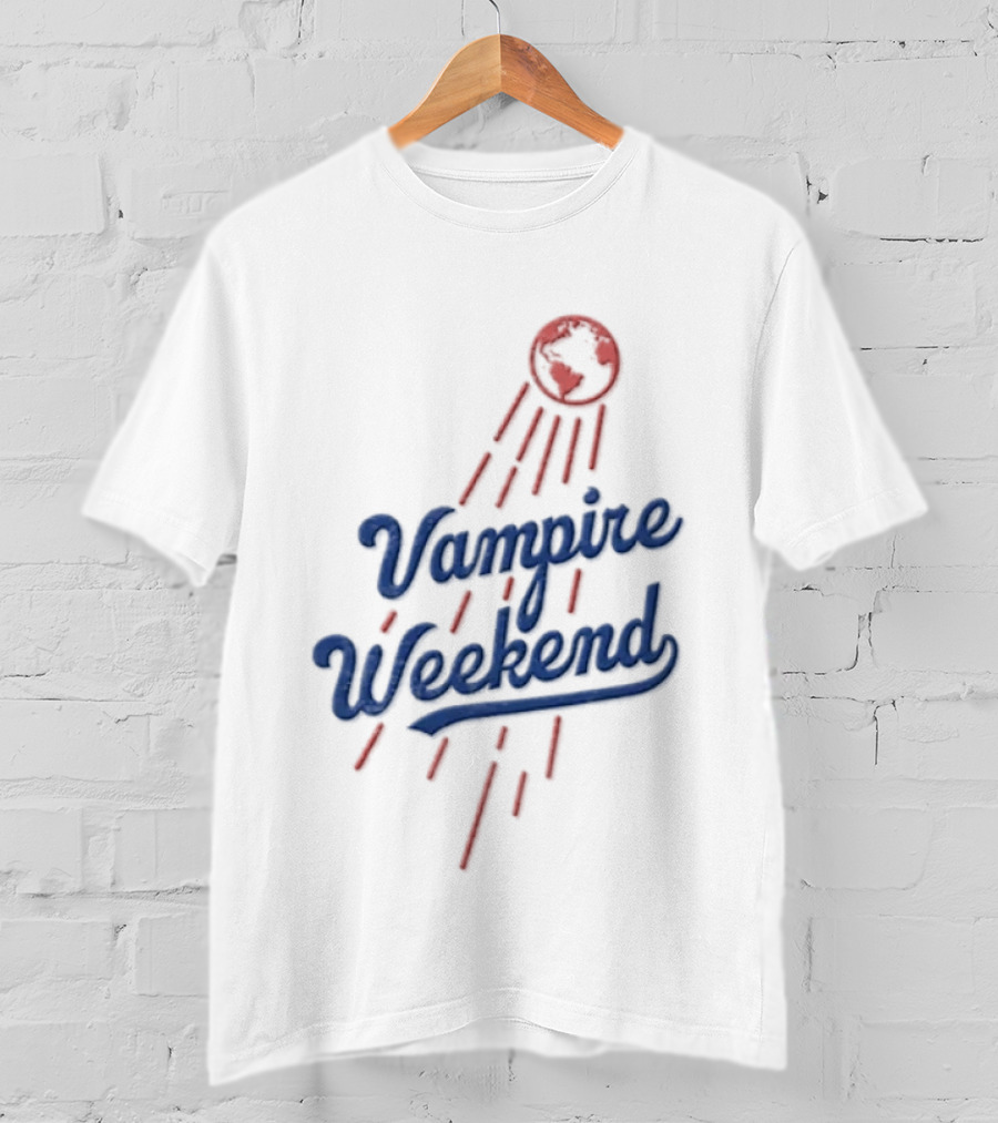 Vampire Weekend Globe Indie Rock Alternative Band Earth Rays T-Shirt