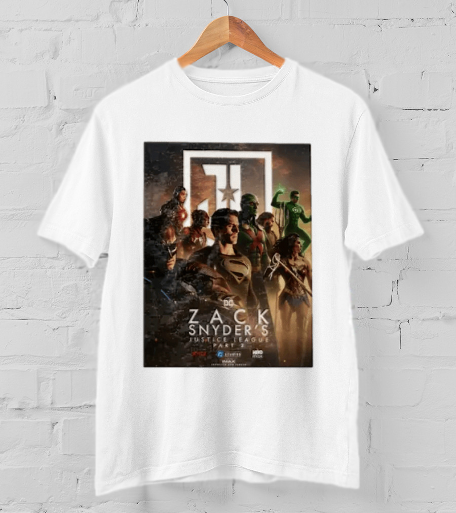 Zack Snyder's Justice League Part 2 DC Superheroes Movie Featuring Hero Lineup T-Shirt