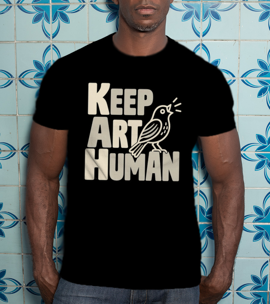 Keep Art Human Bird T-Shirt