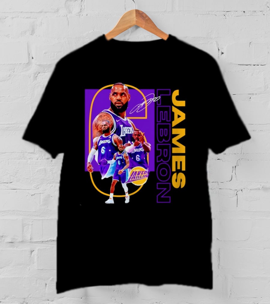 LeBron James Los Angeles Lakers 6 NBA Basketball T-Shirt