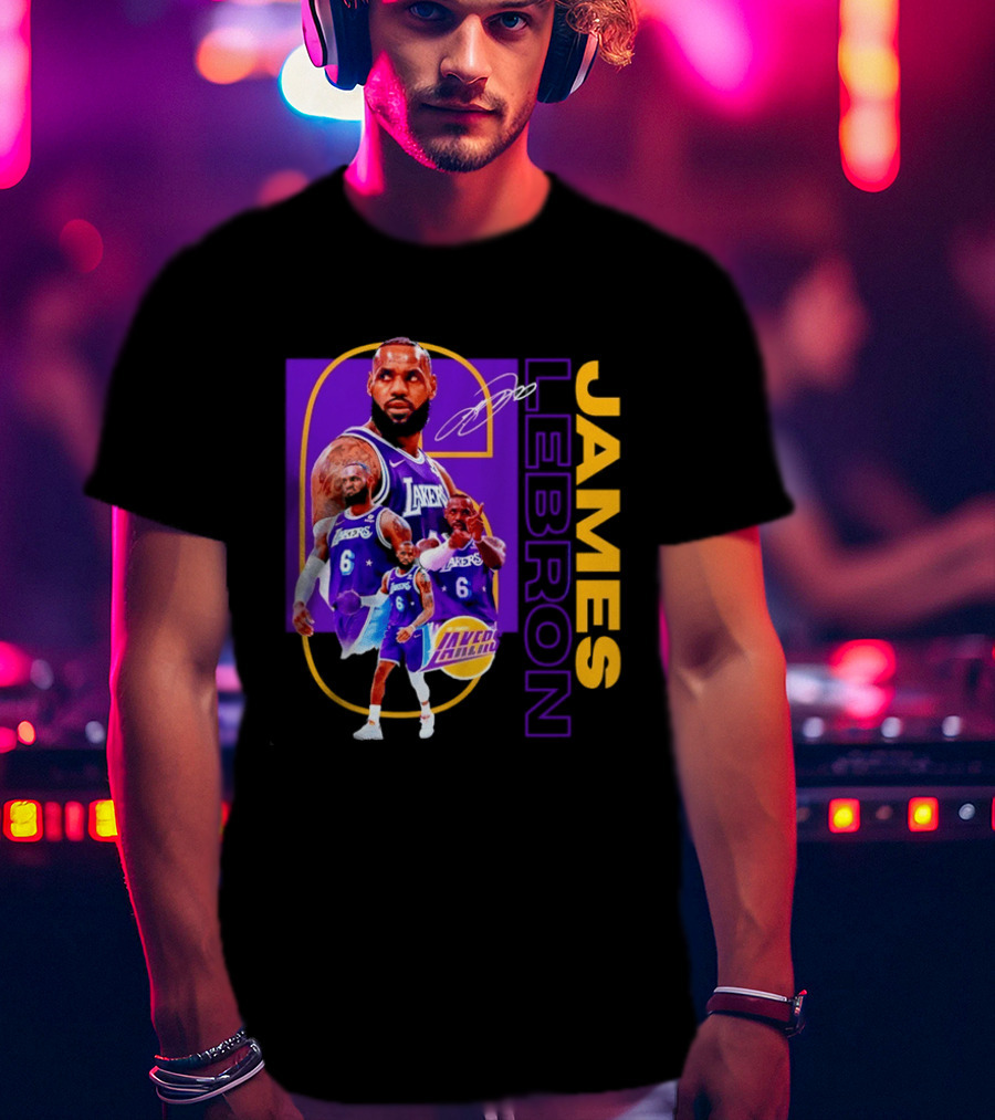 LeBron James Los Angeles Lakers 6 NBA Basketball T-Shirt