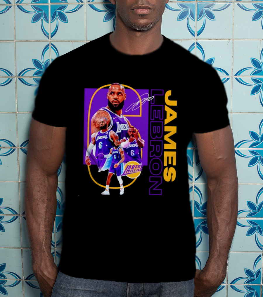 LeBron James Los Angeles Lakers 6 NBA Basketball T-Shirt