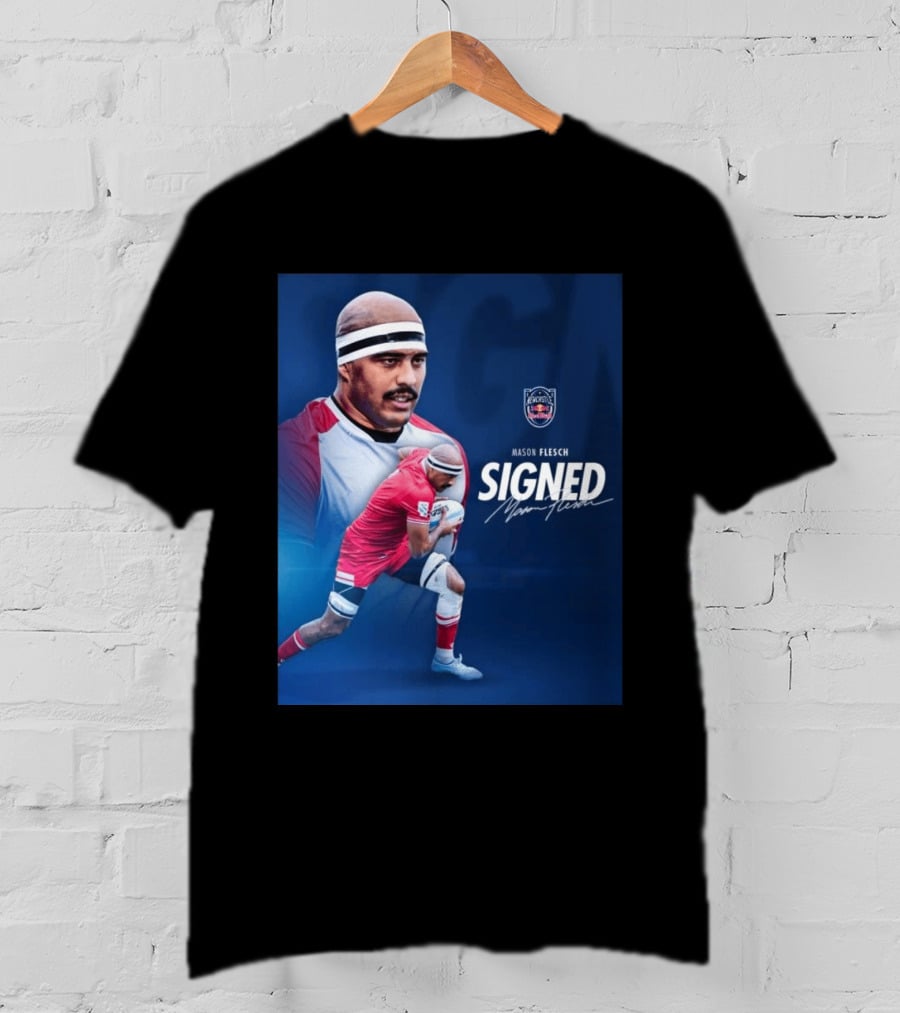 Mason Flesch Signed With Newcastle Red Bulls T-Shirt