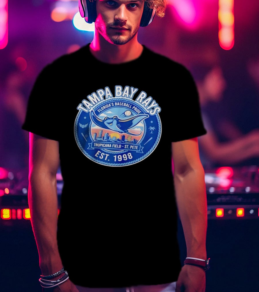 Tampa Bay Rays Florida's Baseball Pride Tropicana Field St. Pete Est. 1998 T-Shirt
