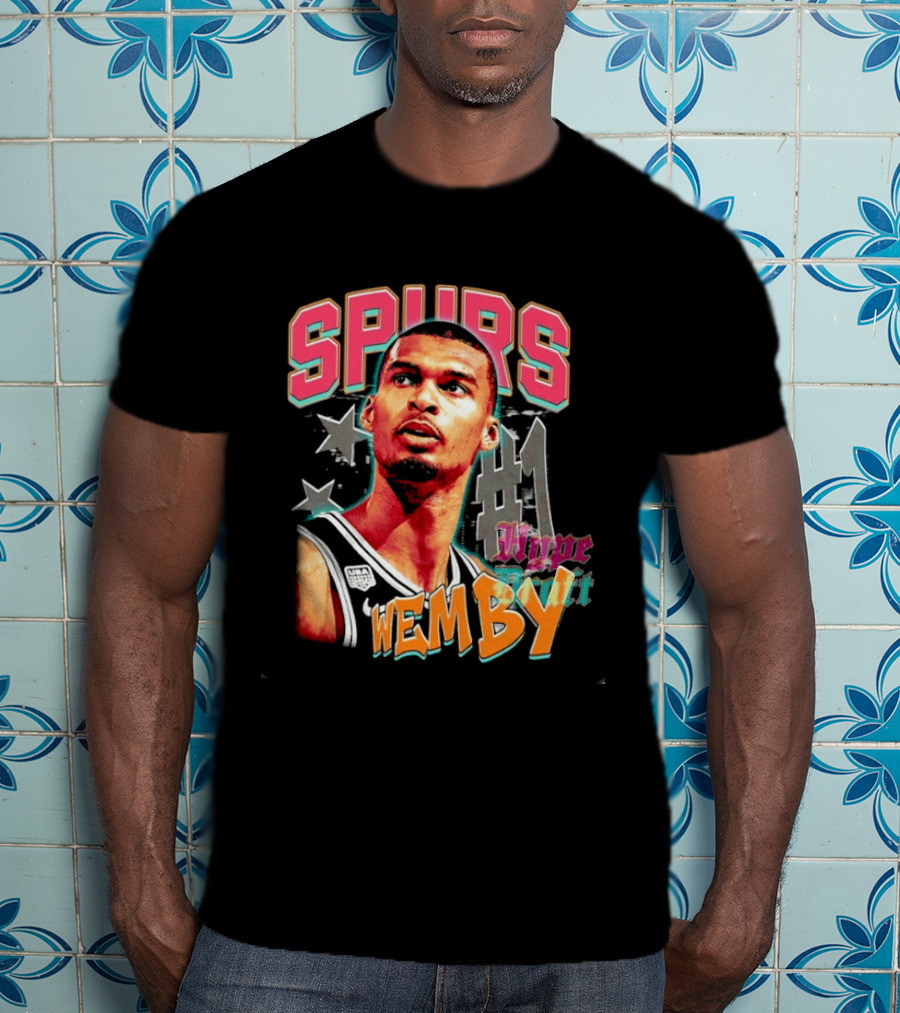 Spurs Wemby No 1 Hype Draft T-Shirt