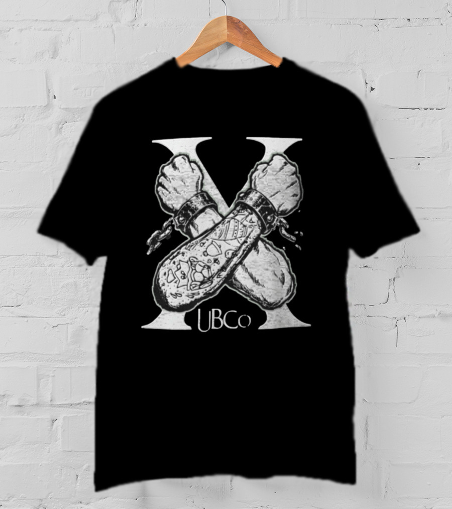 Robbie X UBCO Crossed Arms Shackles Tattoos T-Shirt