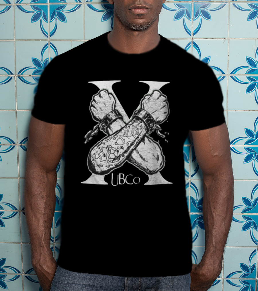 Robbie X UBCO Crossed Arms Shackles Tattoos T-Shirt