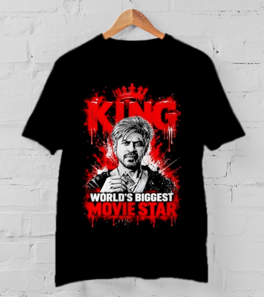 King Shah Rukh Khan World's Biggest Movie Star T-Shirt