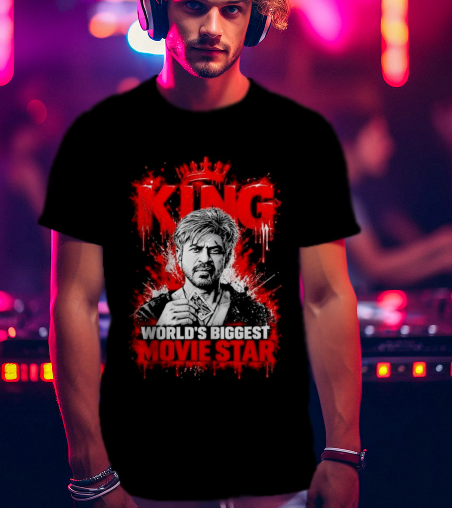 King Shah Rukh Khan World's Biggest Movie Star T-Shirt
