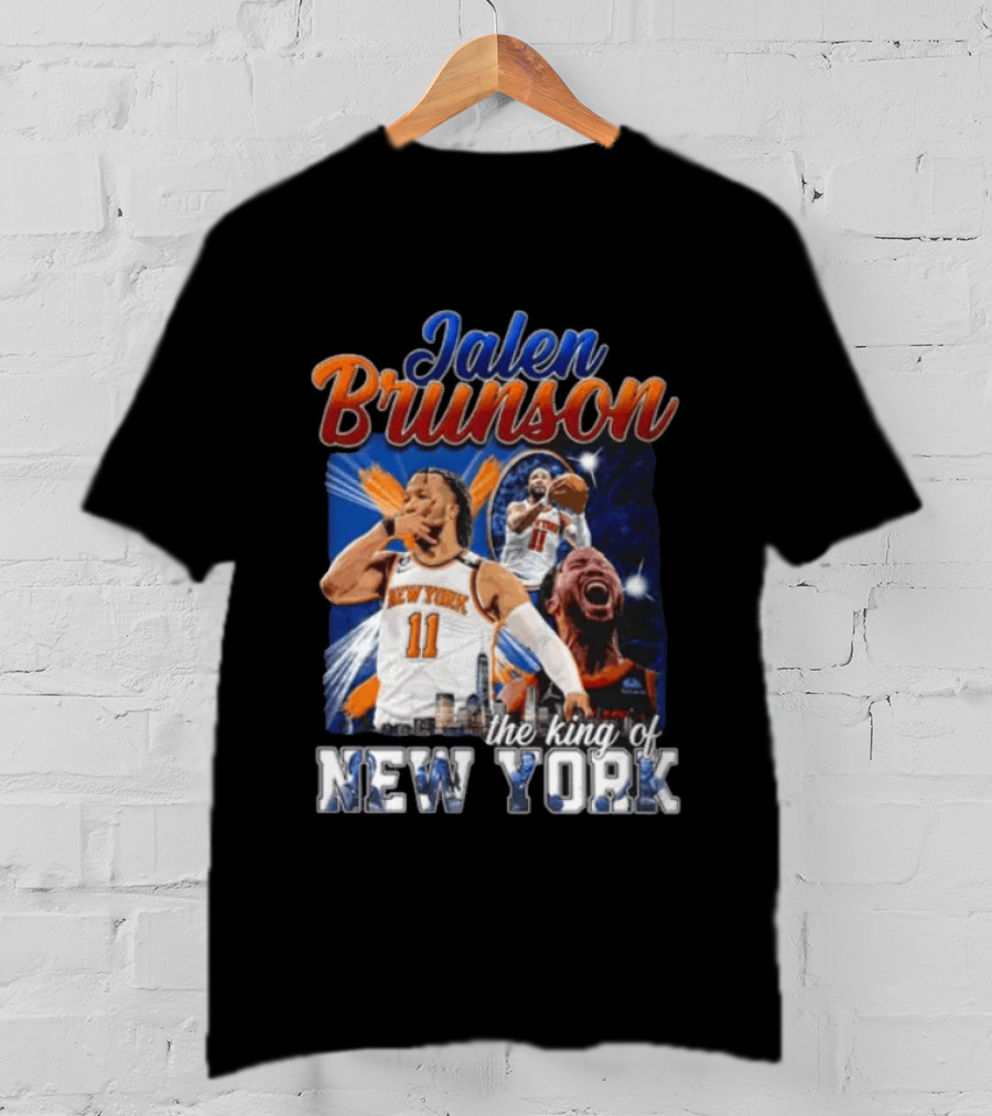 Jalen Brunson New York Knicks The King Of New York Basketball 11 T-Shirt