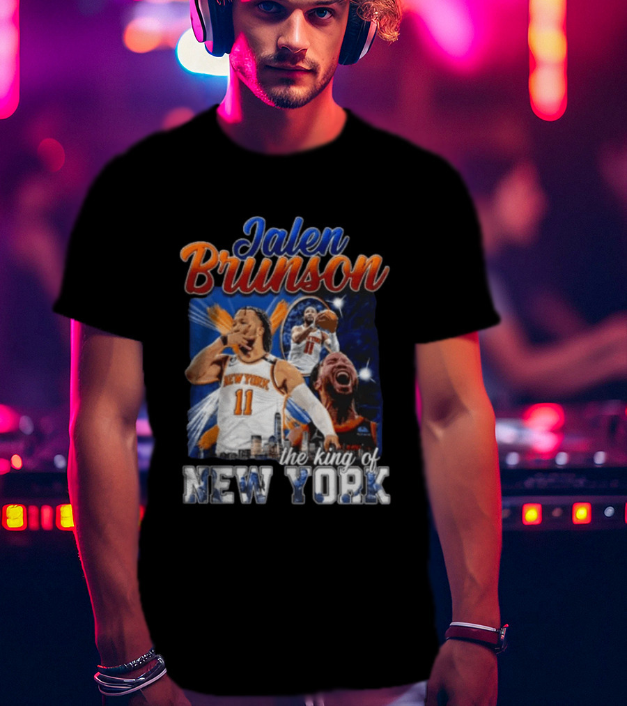 Jalen Brunson New York Knicks The King Of New York Basketball 11 T-Shirt
