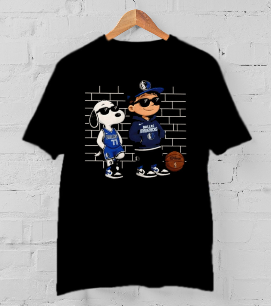 Snoopy Luka Dončić Dallas Mavericks Basketball Fan T-Shirt