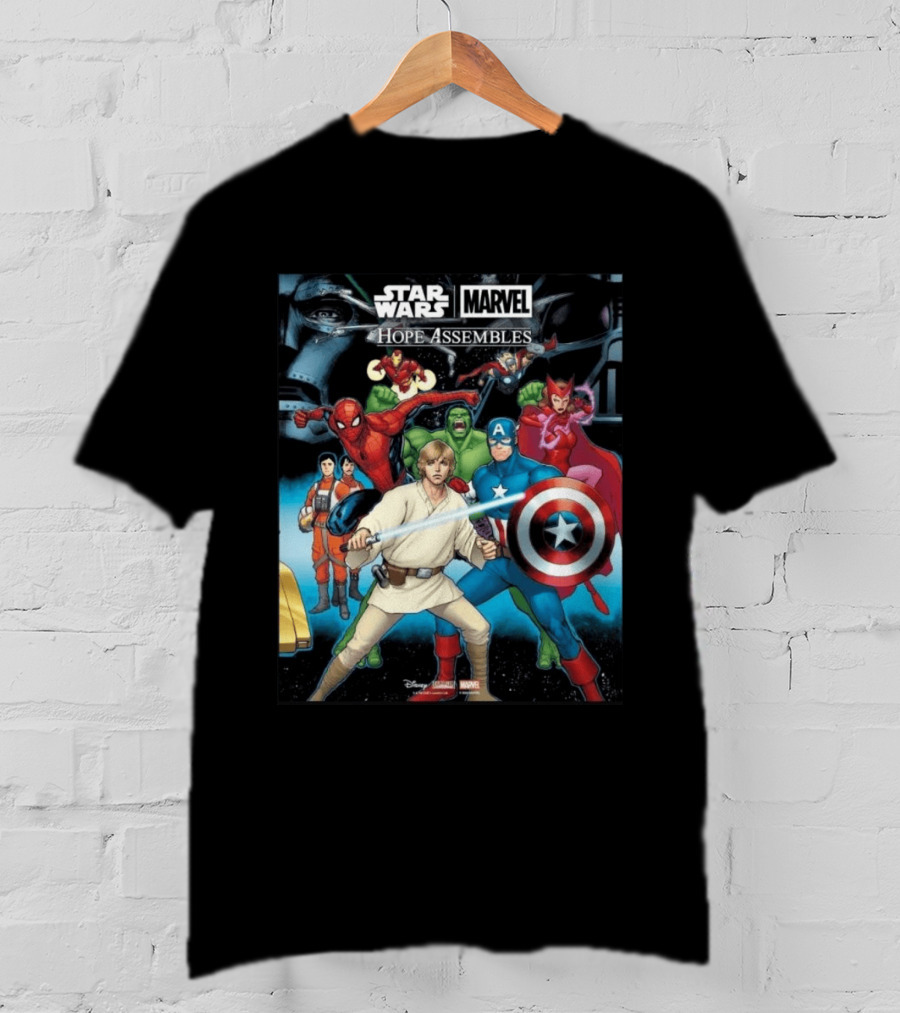 Star Wars Marvel Hope Assembles Crossover Featuring Iconic Heroes T-Shirt