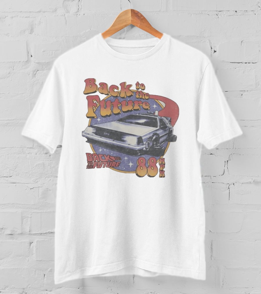 Back To The Future 88 MPH DeLorean Time Machine Powered By Flux Capacitor T-Shirt