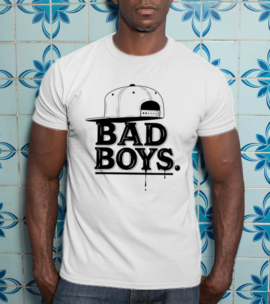 Bad Boys Hat Parental Advisory Explicit Content T-Shirt