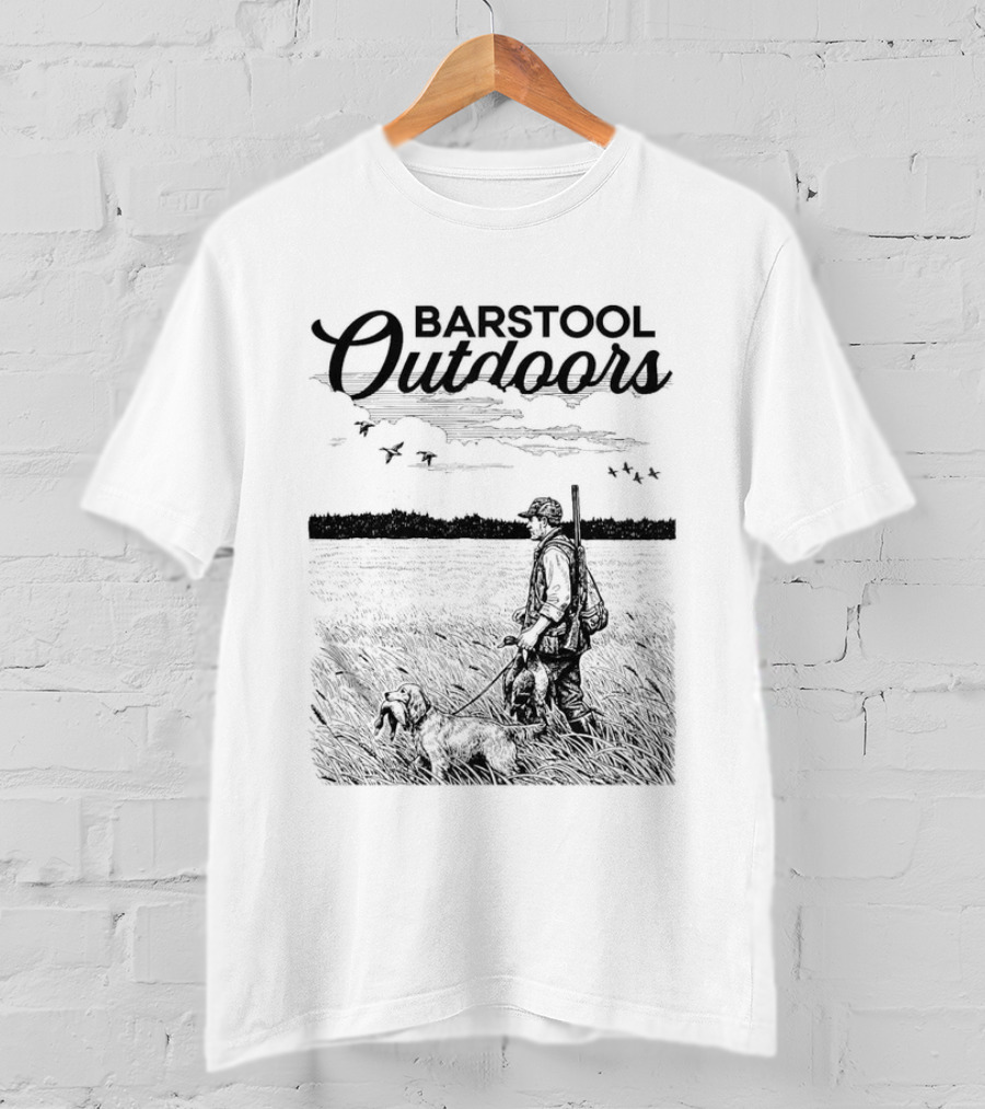 Barstool Outdoors Duck Hunt II Pocket Hunting Scenery T-Shirt