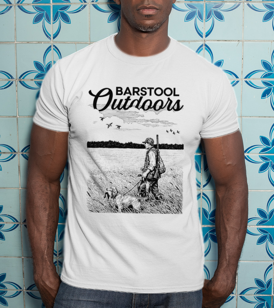 Barstool Outdoors Duck Hunt II Pocket Hunting Scenery T-Shirt