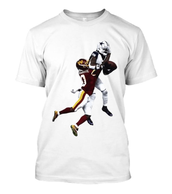 Benjamin St Juste Washington Commanders Defensive Play NFL Action T-Shirt