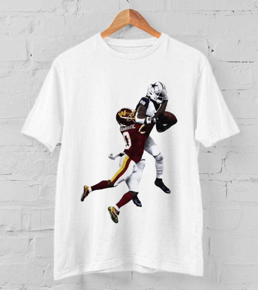 Benjamin St Juste Washington Commanders Defensive Play NFL Action T-Shirt
