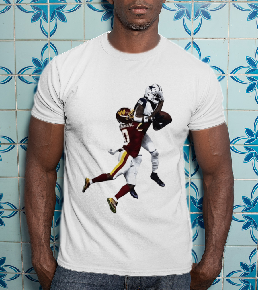 Benjamin St Juste Washington Commanders Defensive Play NFL Action T-Shirt