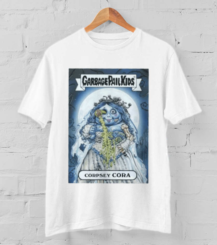 Garbage Pail Kids Corpsey Cora Trading Card Moonlight Scene T-Shirt