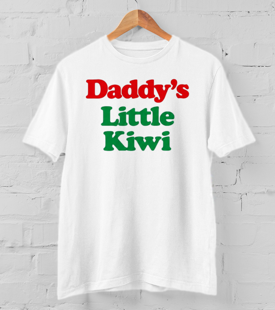 Daddy's Little Kiwi Fun Red And Green T-Shirt
