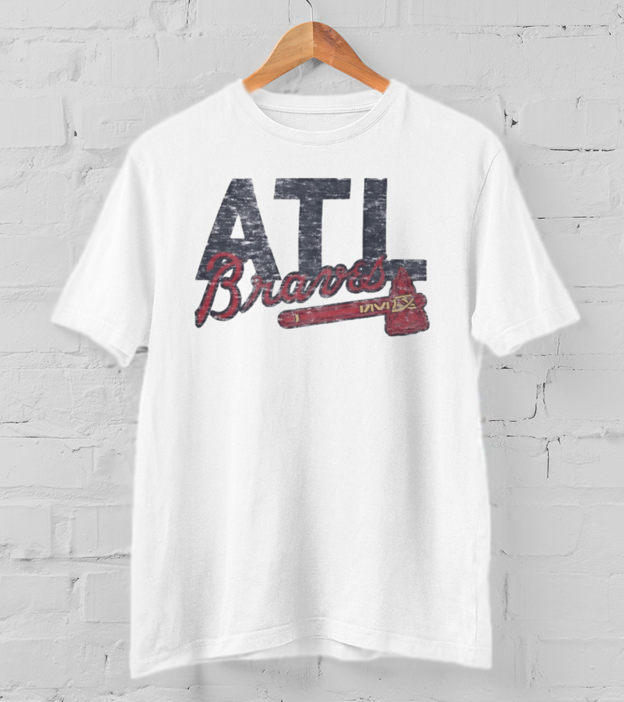 ATL Braves Distressed MLB Baseball T-Shirt