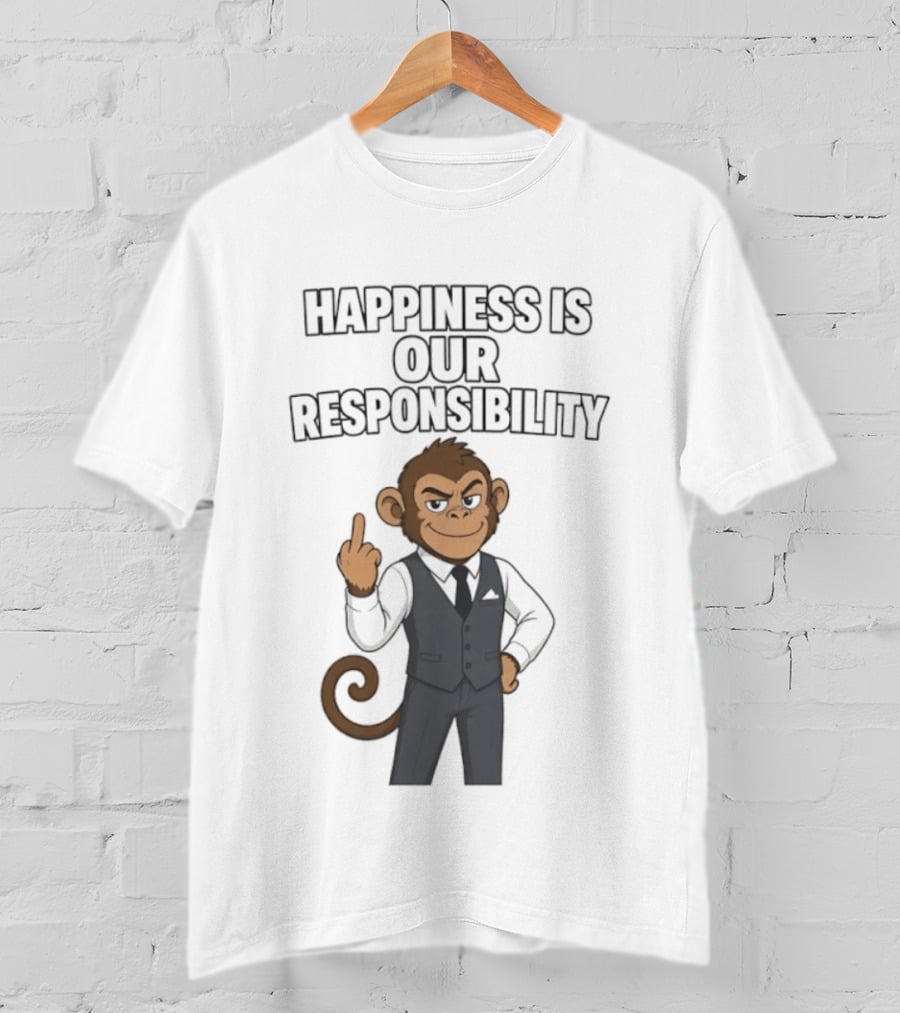 Happiness Is Our Responsibility Monkey In Suit T-Shirt