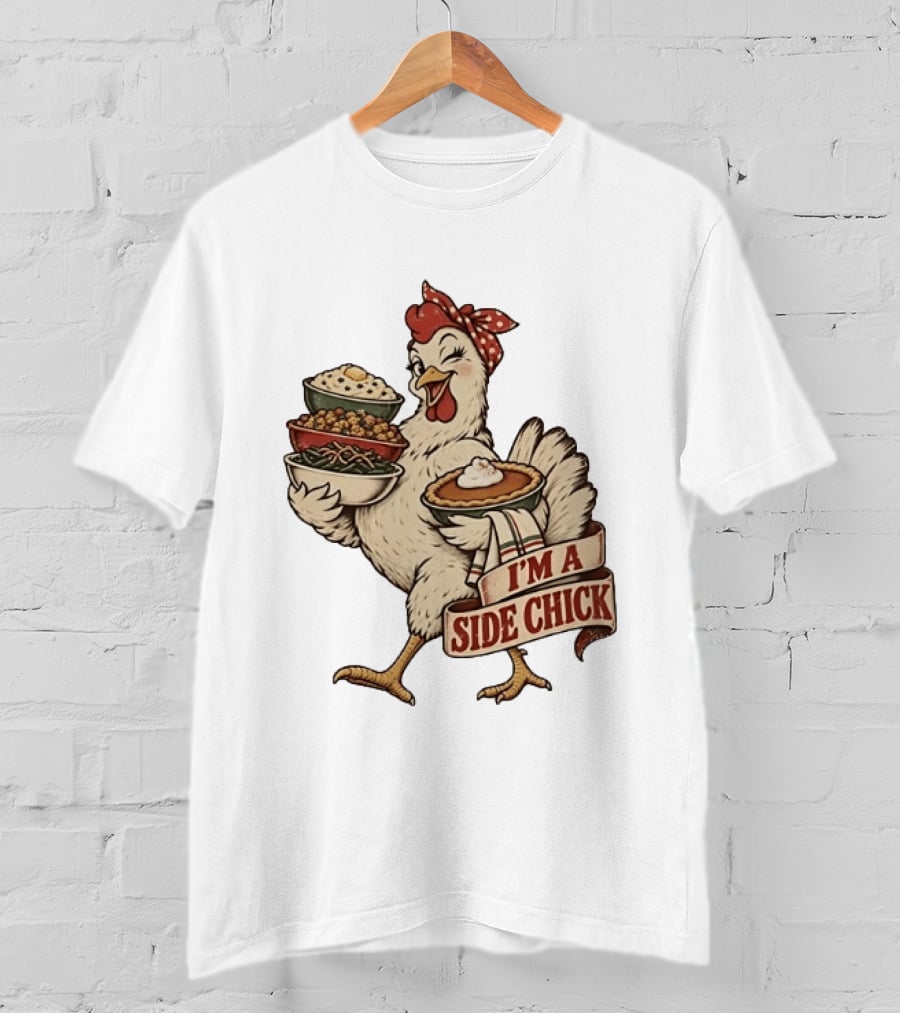 I'm A Side Chick With Thanksgiving Sides Chicken T-Shirt