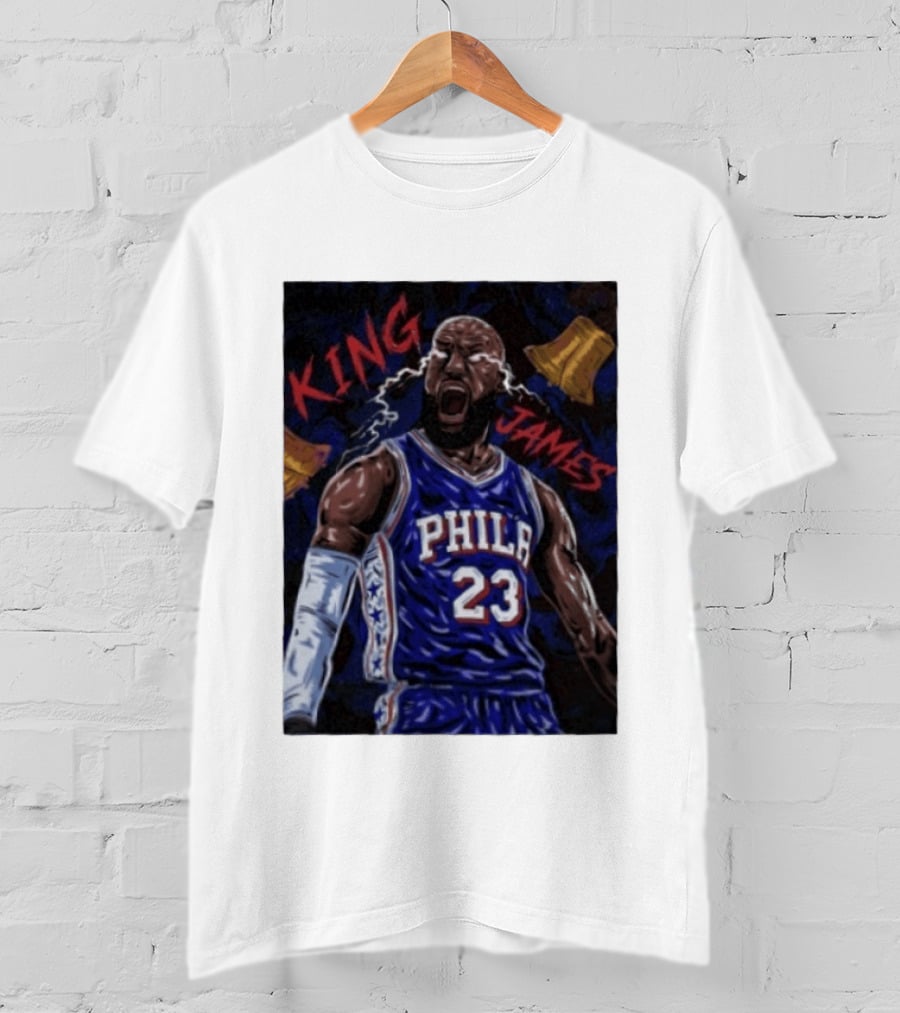 King James No 23 Phila Basketball Philadelphia 76ers T-Shirt